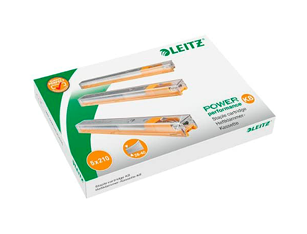 CASSETTE D'AGRAFES RAPID K8 8MM POUR AGRAFEUSE 5551 CAPACITÉ AGRAFAGE 45 FEUILLES 1050 UNITÉS BTE DE 5U