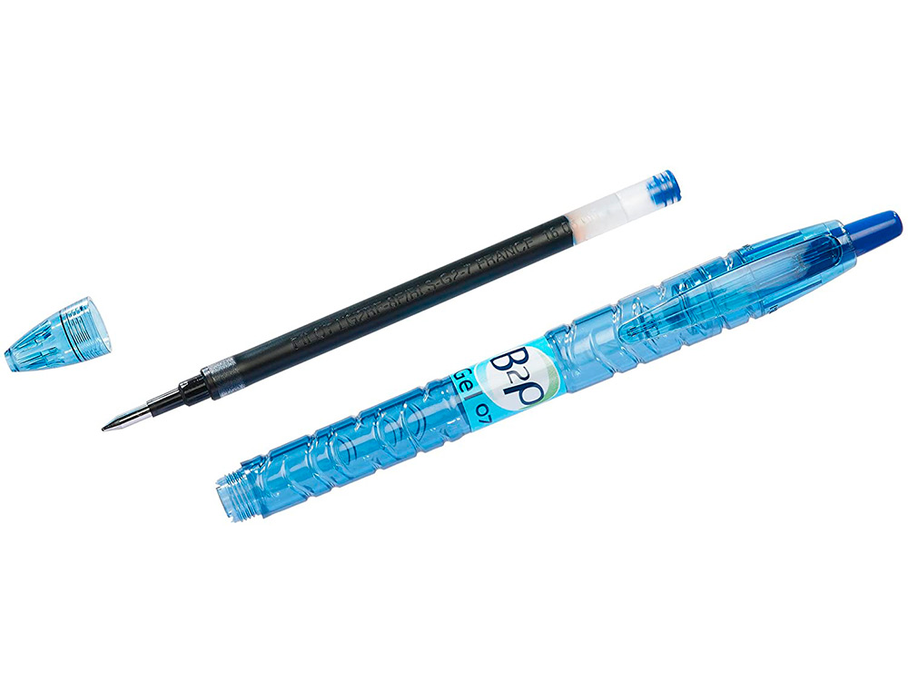 RECHARGE PILOT STYLO-BILLE SUPERGRIP REXGRIP 4 COULEURS RFJS GPM BILLE B2P POINTE 0.7 BLEU