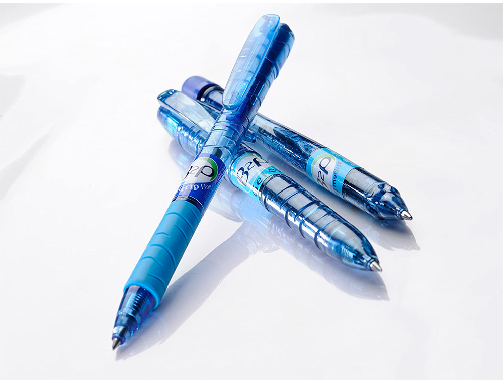 RECHARGE PILOT STYLO-BILLE SUPERGRIP REXGRIP 4 COULEURS RFJS GPM BILLE B2P POINTE 0.7 BLEU