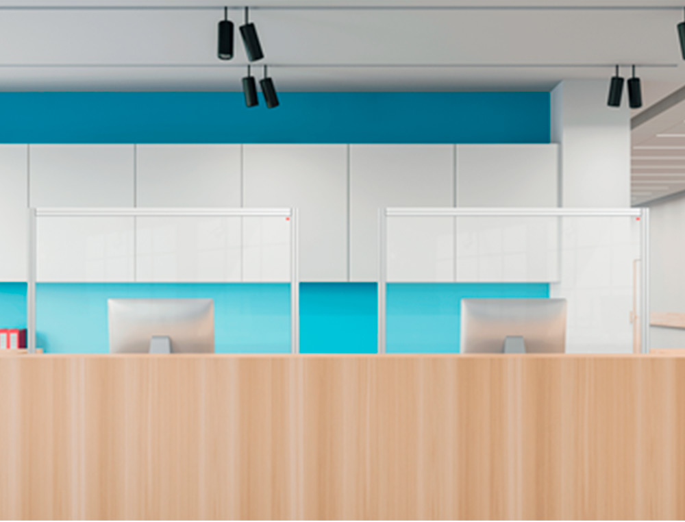 SEPARATEUR NOBO PREMIUM EN PLEXIGLAS TRANSPARENT 1400X1000X300MM