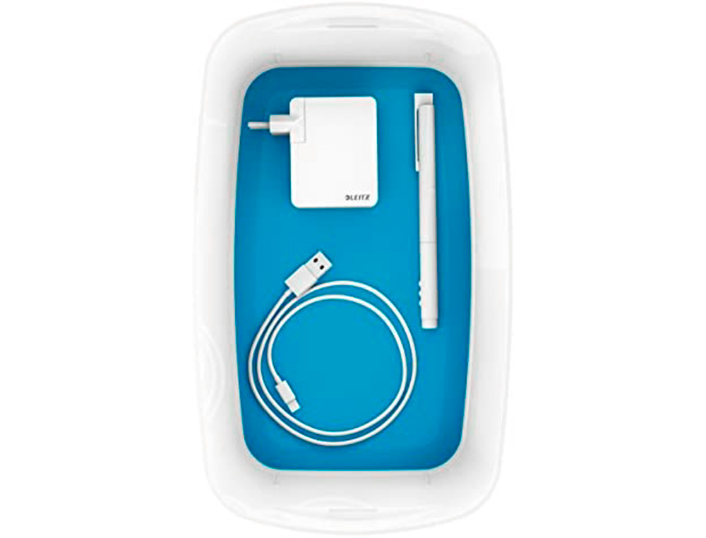 BAC RANGEMENT LEITZ MYBOX FORMAT A5 5L 318X128X3191MM BLANC BLEU