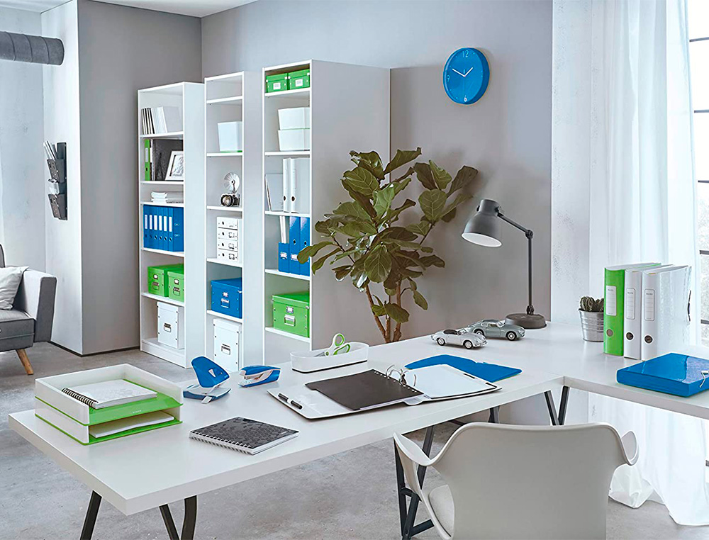 BAC RANGEMENT LEITZ MYBOX FORMAT A5 5L 318X128X3191MM BLANC BLEU