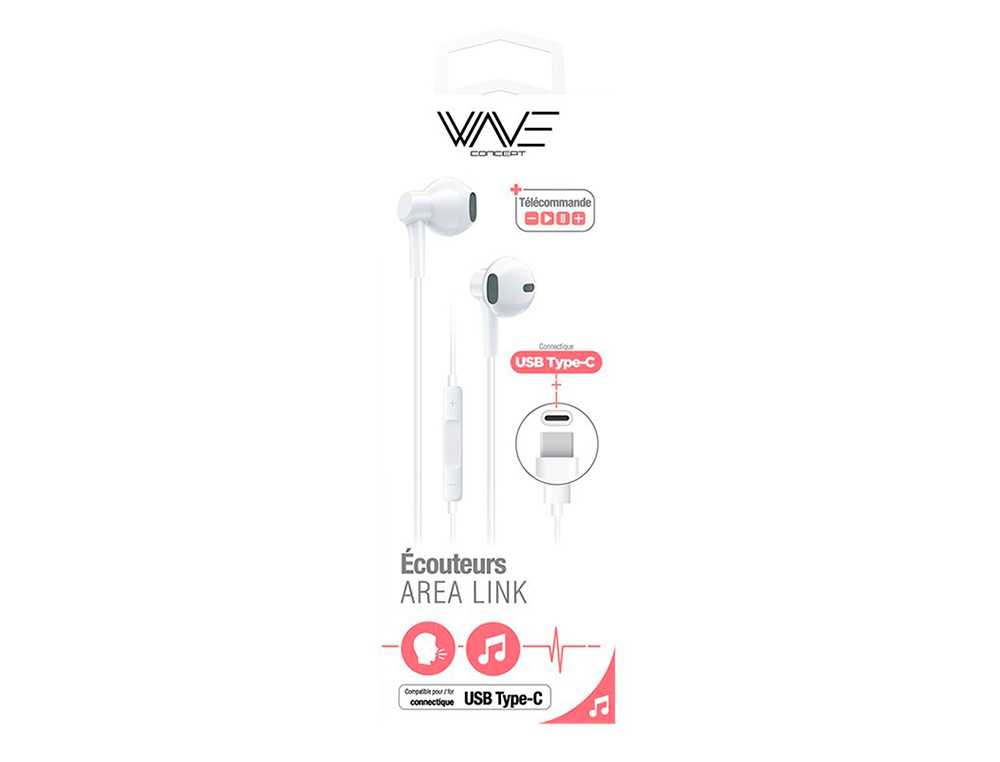 ECOUTEURS LIGHTNING AREA BT COMPATIBLE AVEC IPHONE 7/8/X/XS MAX /XR BLANC