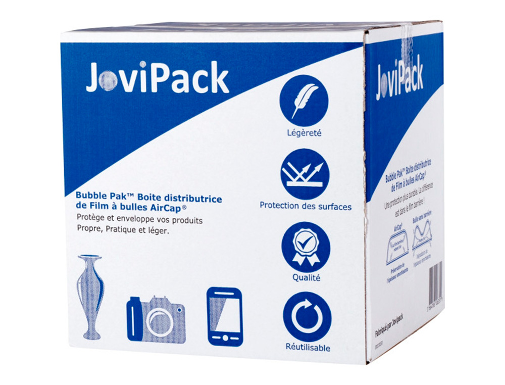 BOITE DISTRIBUTRICE AIRCAP FILM A BULLE 30X30CM BOITE DE 166 FEUILLES