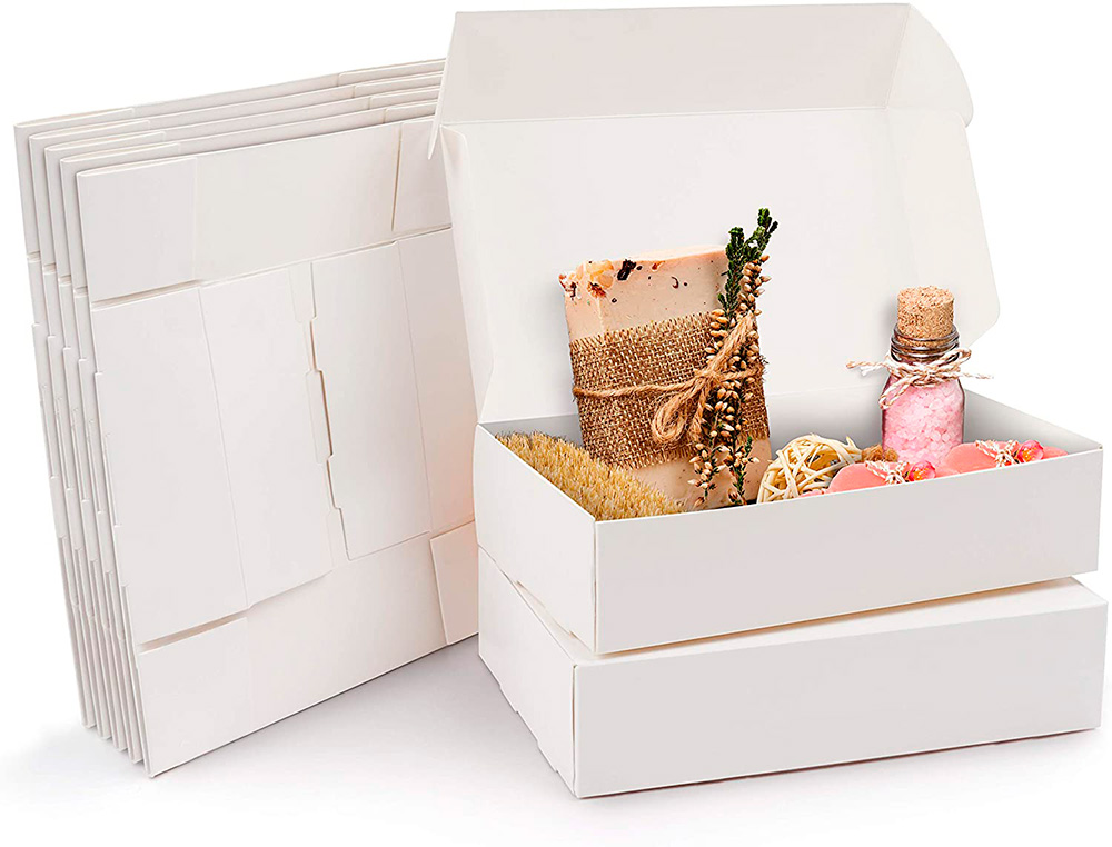 BOITE EXPEDITION CADEAU KRAFT BLANC INTERIEUR ET EXTERIEUR 363X280X94125MM LOT DE 2 BOITES