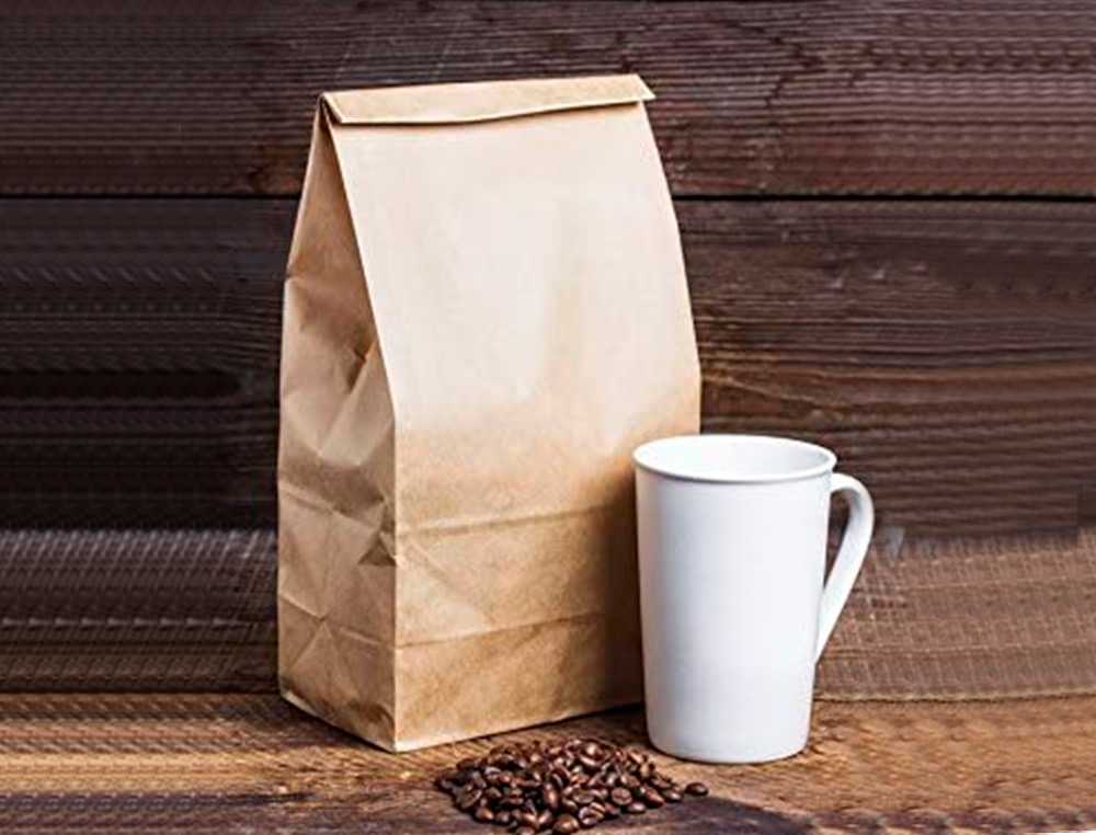 SACHET ALIMENTAIRE KRAFT BRUN 70G/M2 BIODEGRADABLE 19X35X6CM LOT DE 100