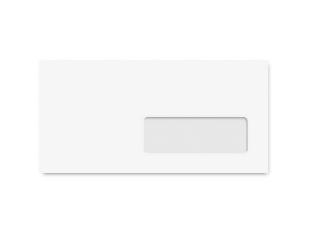 ENVELOPPE CLAIREFONTAINE BANDE DE PROTECTION 90G FENETRE 35 110X220MM BLANCHE BOITE DE 250 UNITES
