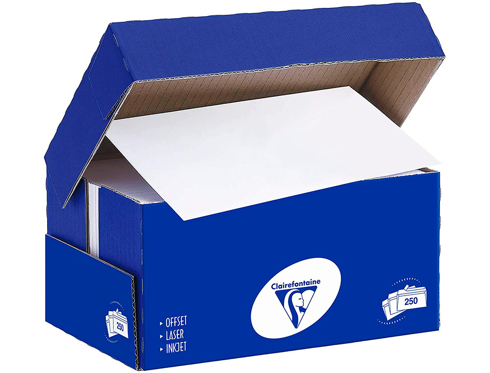 ENVELOPPE CLAIREFONTAINE BANDE DE PROTECTION 90G FENETRE 35 110X220MM BLANCHE BOITE DE 250 UNITES