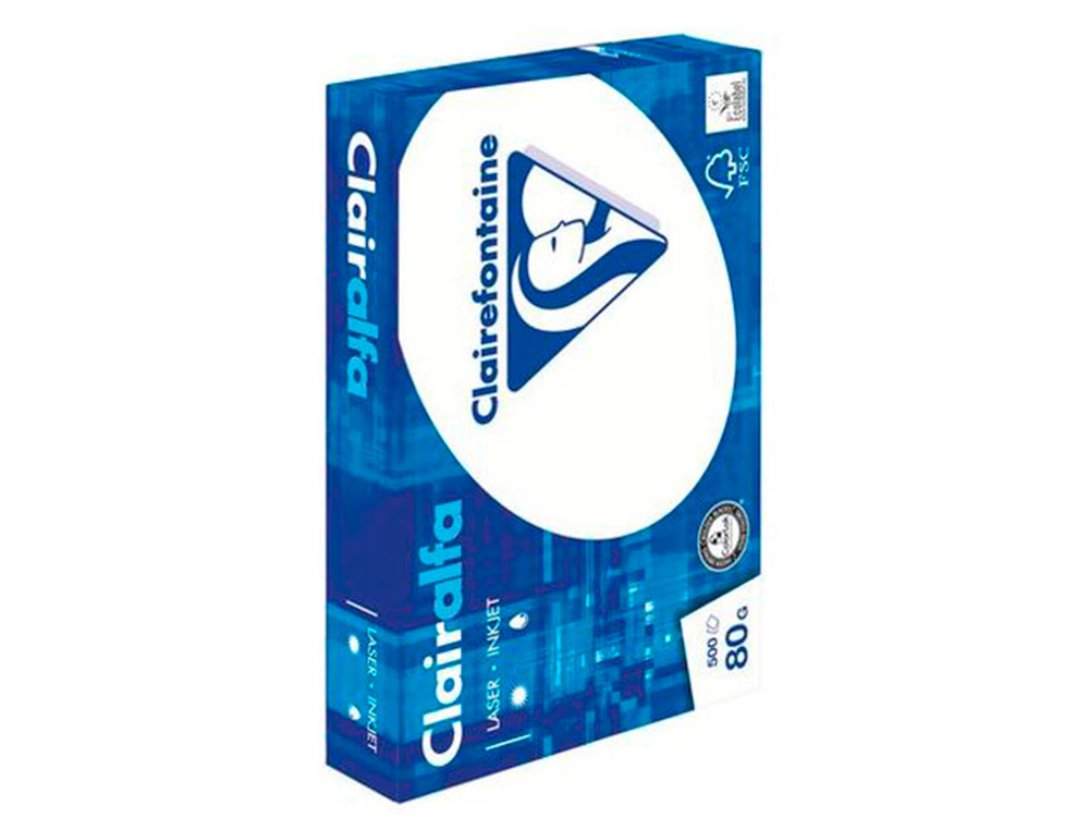 PAPIER CLAIREFONTAINE SMARTPRINT HAUTE QUALITE BLANCHEUR POUR ECRITURE A4 50G BLANC PAQUET 500 FEUILLES