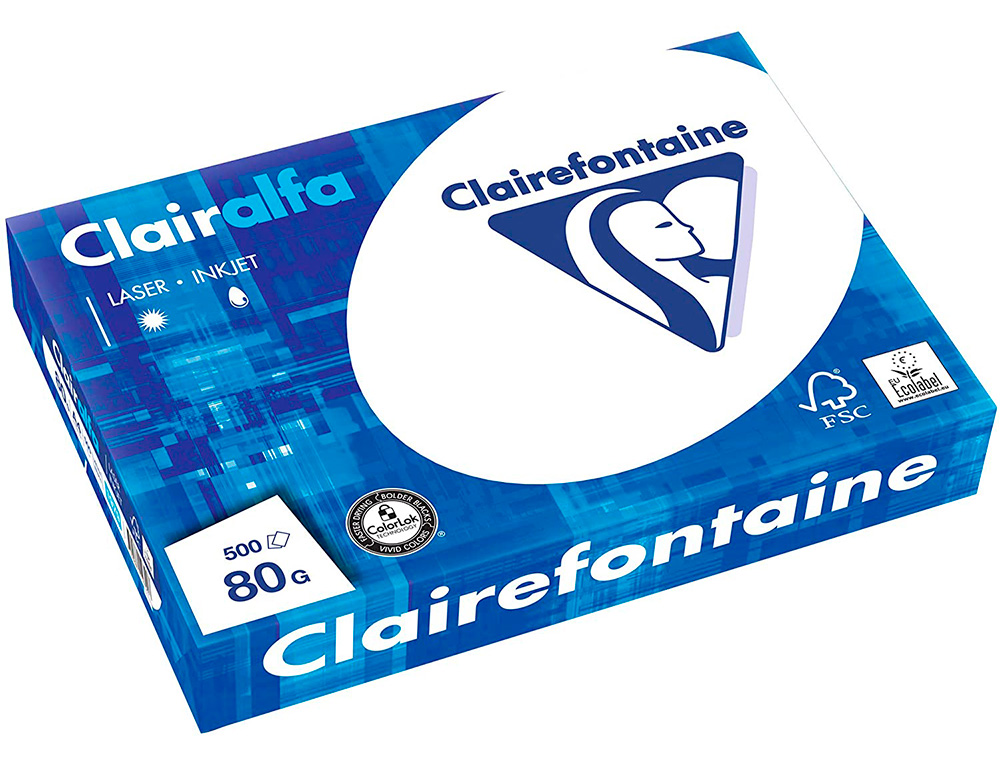 PAPIER CLAIREFONTAINE MULTIFONCTION LASER COULEUR   DCP HAUTE QUALITE A4 80G/M2   BLANC PARFAITE OPACITE PAQUET