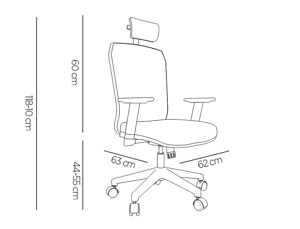 FAUTEUIL ROTATIF Q-CONNECT ERGONOMIQUE Q-CONNECT         APPUI-TETE ET DOSSIER         AJUSTABLES EN HAUTEUR