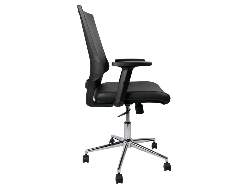 SIEGE ROTATIF Q-CONNECT ASSISE SIMILI CUIR AJUSTABLE  EN HAUTEUR 980+100X630X625MM  COLORIS NOIR