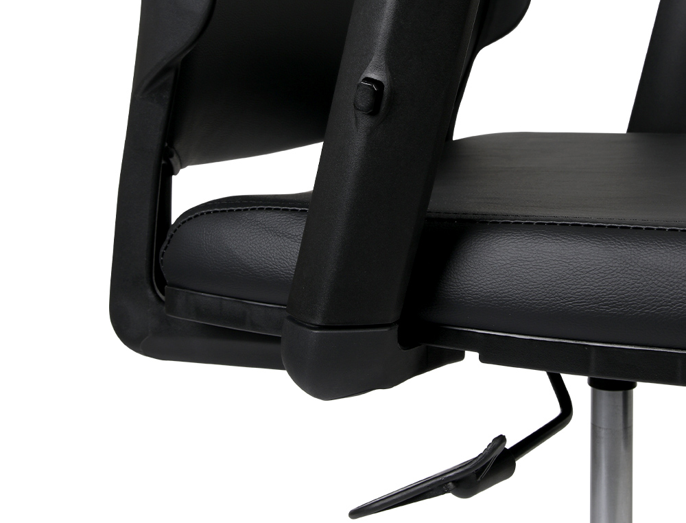 SIEGE ROTATIF Q-CONNECT ASSISE SIMILI CUIR AJUSTABLE  EN HAUTEUR 980+100X630X625MM  COLORIS NOIR
