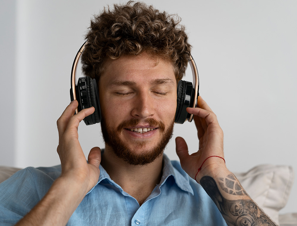 CASQUE Q-CONNECT SANS FIL SERRE-TETE REGLABLE COLORIS   NOIR