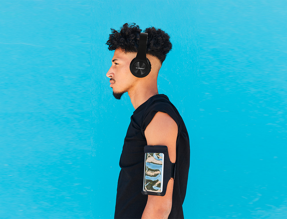 CASQUE Q-CONNECT SANS FIL SERRE-TETE REGLABLE COLORIS   NOIR