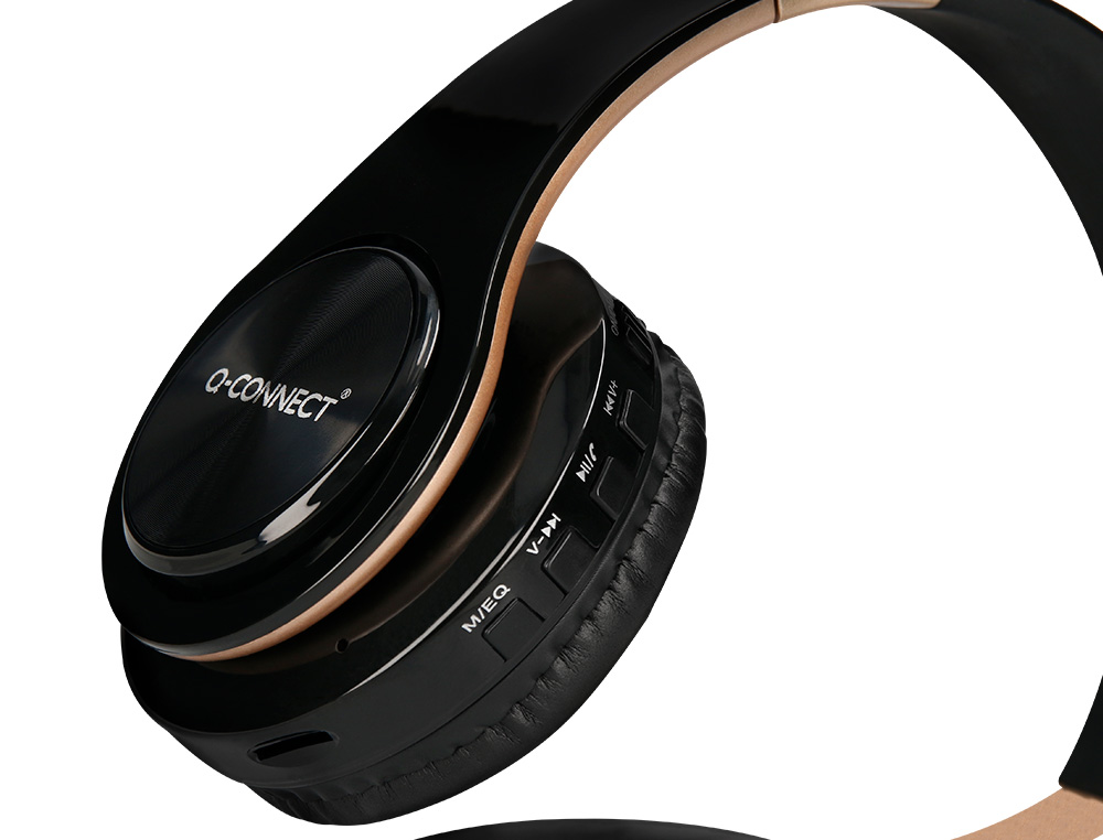 CASQUE Q-CONNECT SANS FIL SERRE-TETE REGLABLE COLORIS   NOIR