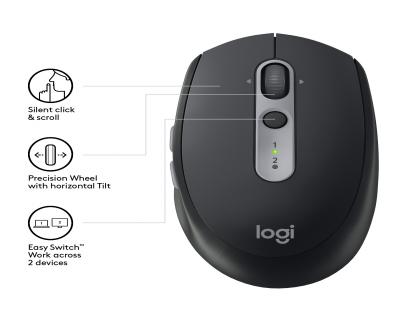 SOURIS LOGITECH M590 OPTIQUE 7 BOUTONS  SANS FIL BLUETOOTH SILENCIEUSE MULTIDISPOSITIF