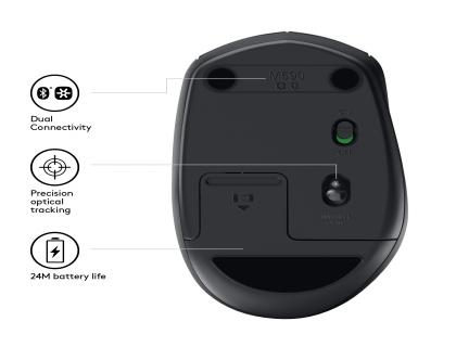 SOURIS LOGITECH M590 OPTIQUE 7 BOUTONS  SANS FIL BLUETOOTH SILENCIEUSE MULTIDISPOSITIF