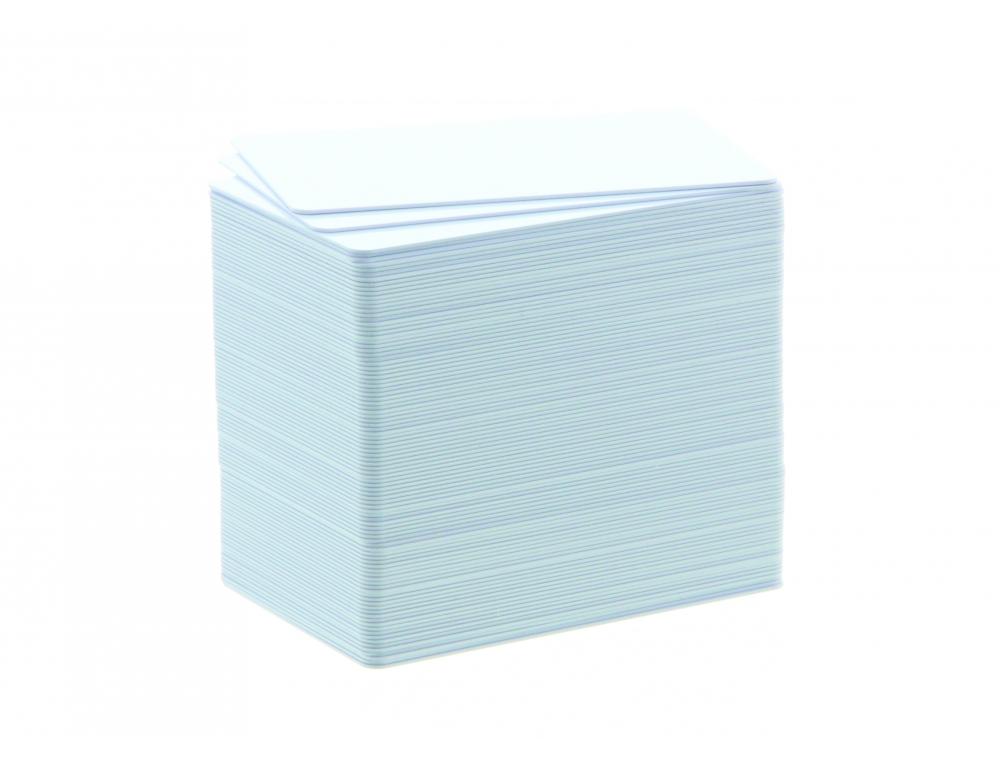 CARTES EPAISSES POUR IMPRIMANTE PERSO ET IMPRES DE BADGES SUR CARTES PLASTIQUE   PVC BLANCHE 0,76MM 100 CARTES