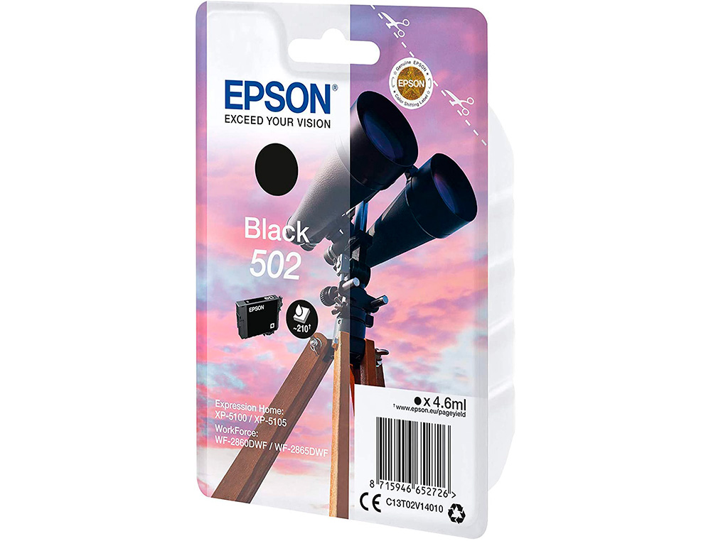CARTOUCHE ENCRE  EPSON SINGLEPACK 502 INK NOIR