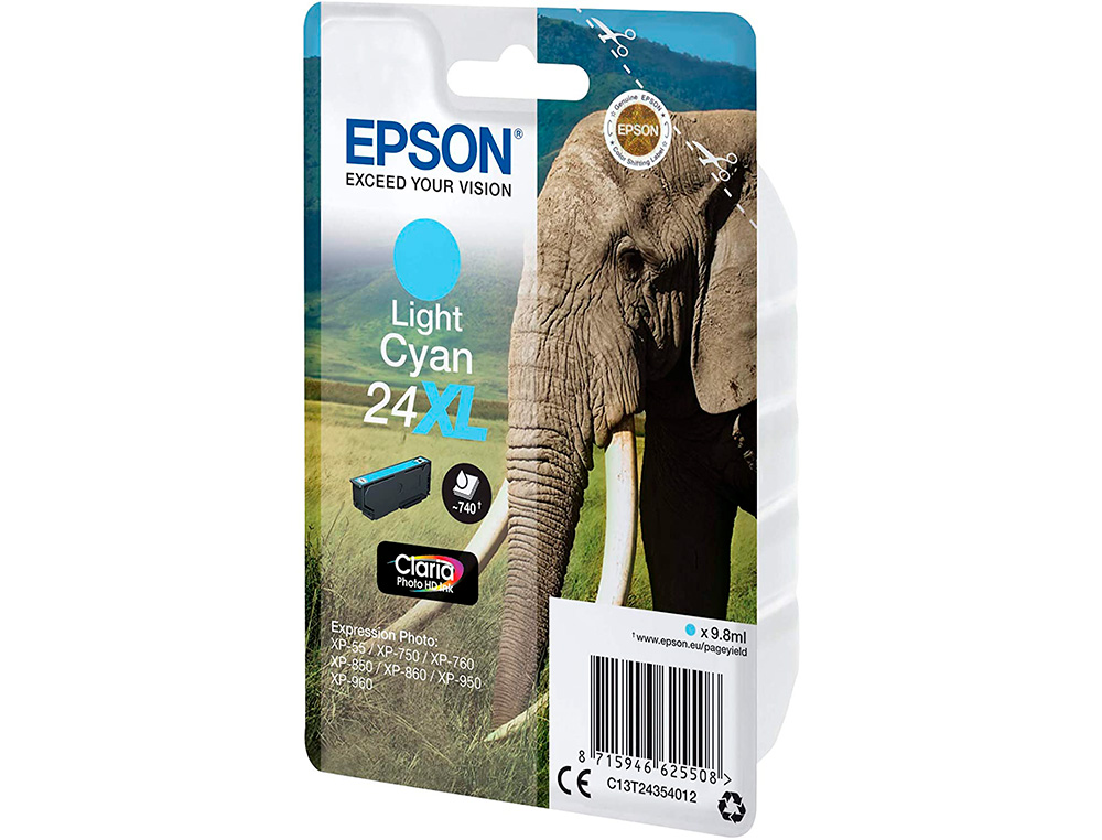 CARTOUCHE ENCRE EPSON CLARIA PHOTO HD INK 24XL EXPRESSION PHOTO XP-950 CIAN CLAIR