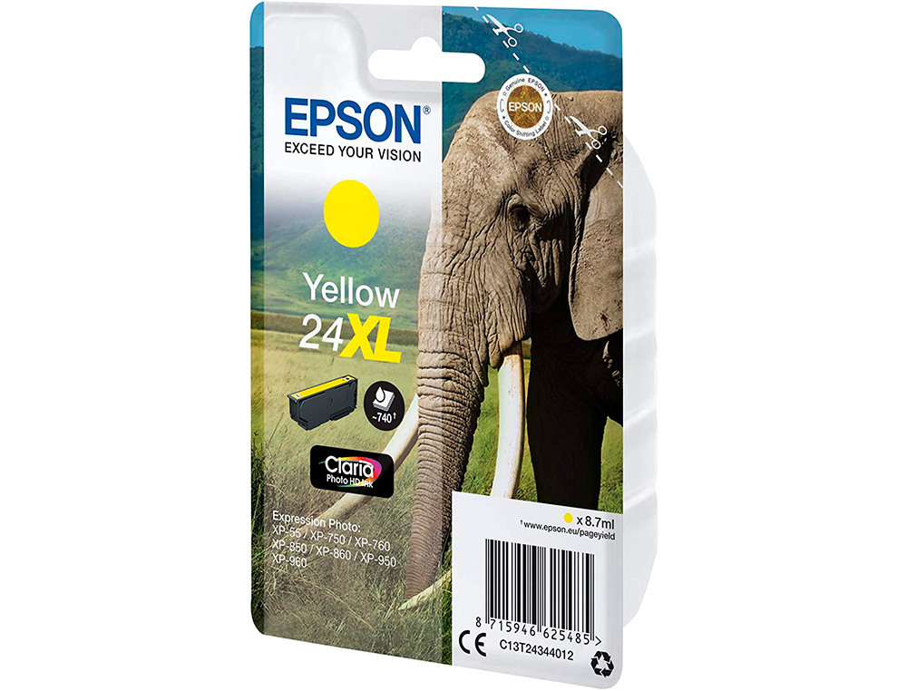 CARTOUCHE ENCRE EPSON CLARIA PHOTO HD INK 24XL JAUNE