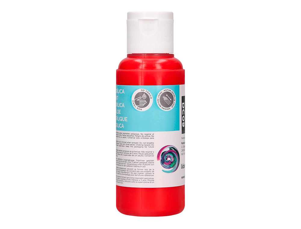 PEINTURE ACRYLIQUE LIDERPAPEL COLORIS ROUGE BOUTEILLE 80ML