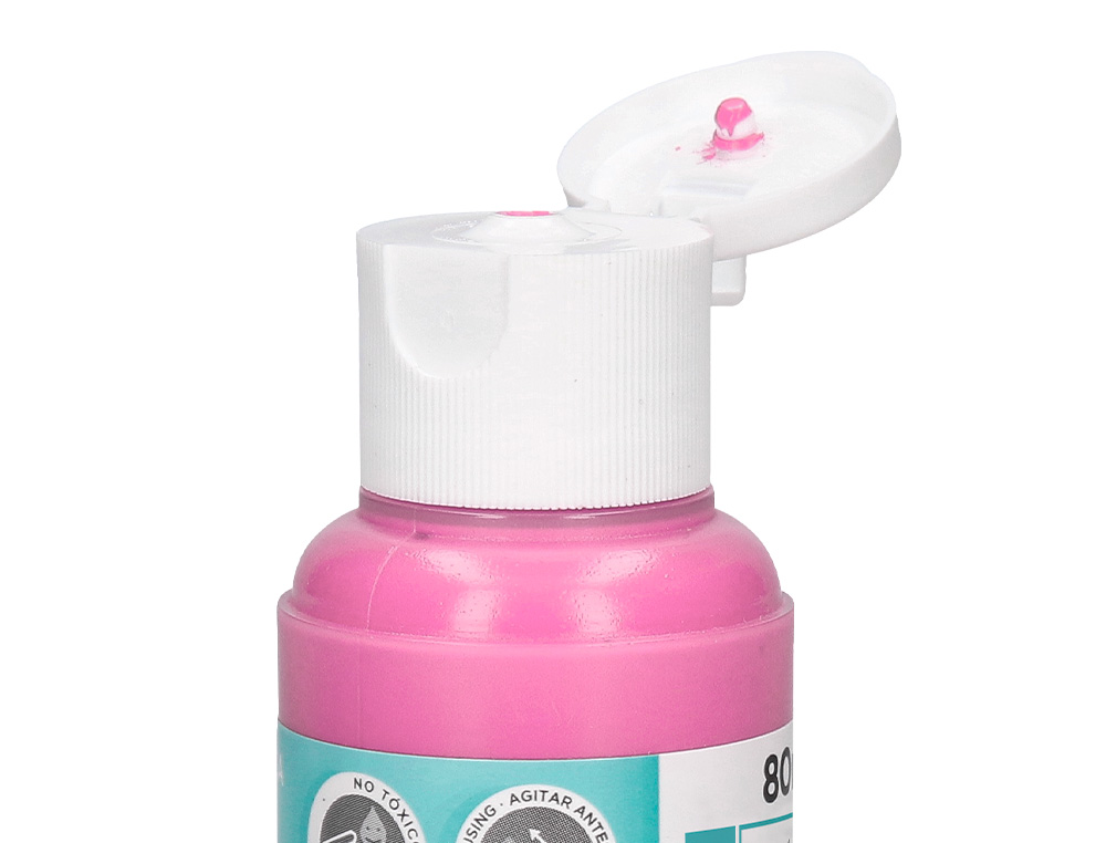 PEINTURE ACRYLIQUE LIDERPAPEL COLORIS ROSE BOUTEILLE 80ML