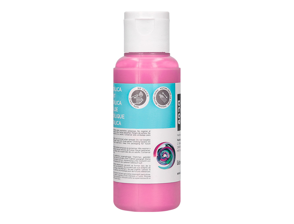 PEINTURE ACRYLIQUE LIDERPAPEL COLORIS ROSE BOUTEILLE 80ML