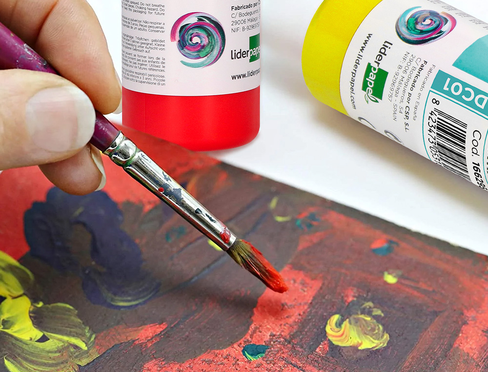 PEINTURE ACRYLIQUE LIDERPAPEL COLORIS ROSE BOUTEILLE 80ML