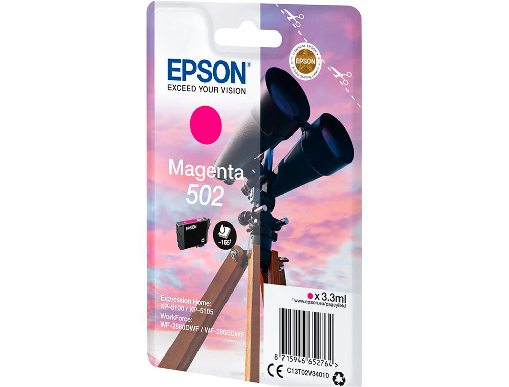 CARTOUCHE ENCRE  EPSON SINGLEPACK 502 INK MAGENTA