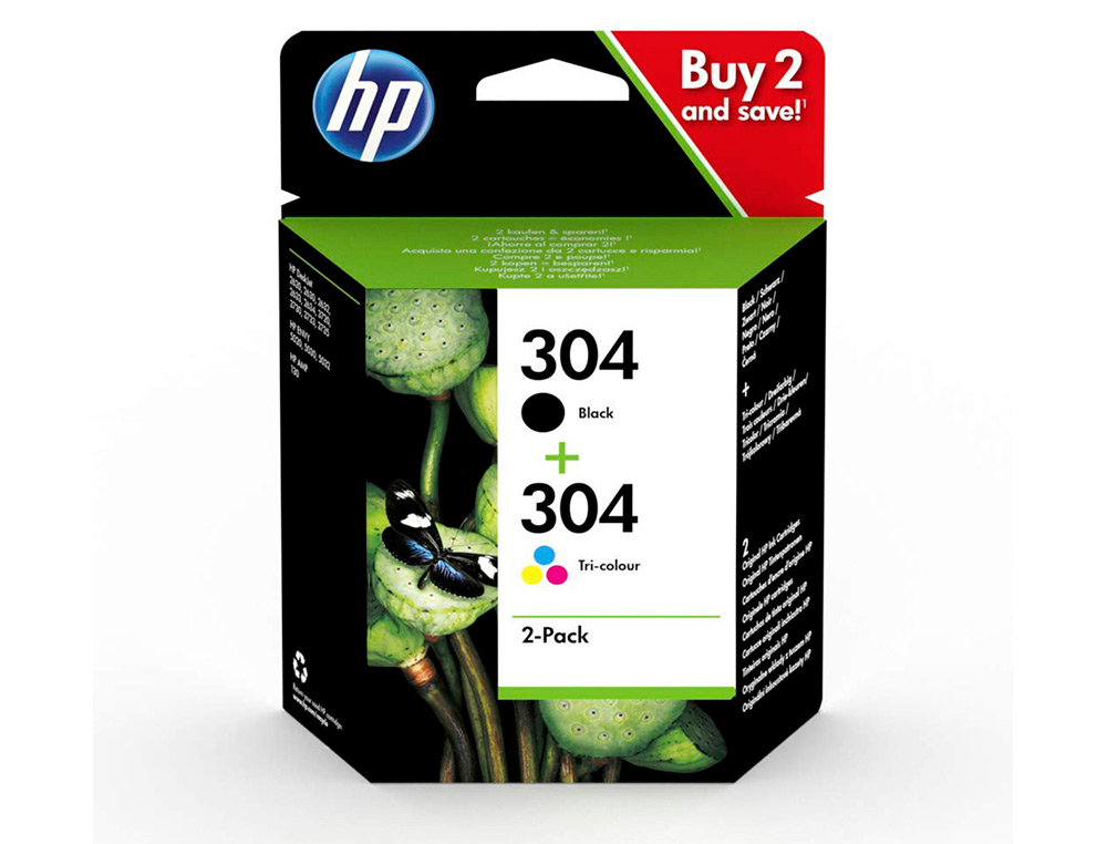 CARTOUCHE HP JET D'ENCRE 304 3JB05AE PACK 3 COULEURS