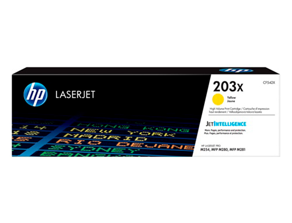 CARTOUCHE HP LASERJET 203X-CF 542X COULEUR JAUNE    2500 PAG