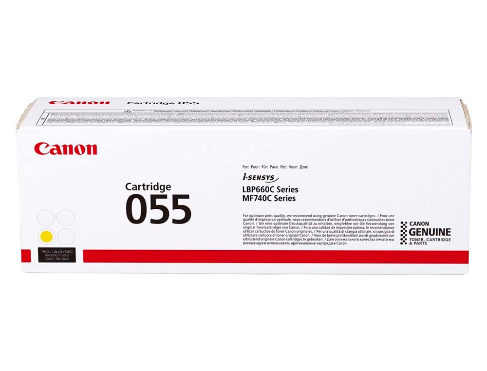 TONER CANON 055 COULEUR JAUNE 2100 PAG