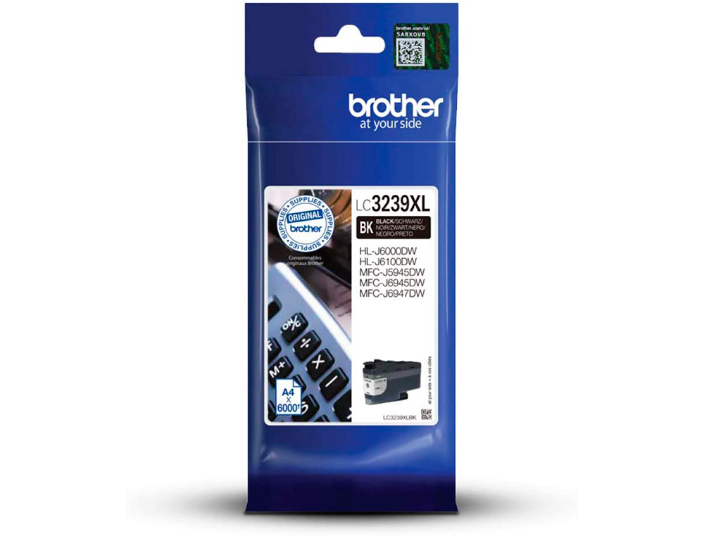 CARTOUCHE BROTHER JET D'ENCRE LC3239 COULEUR NOIR 6000 PAG