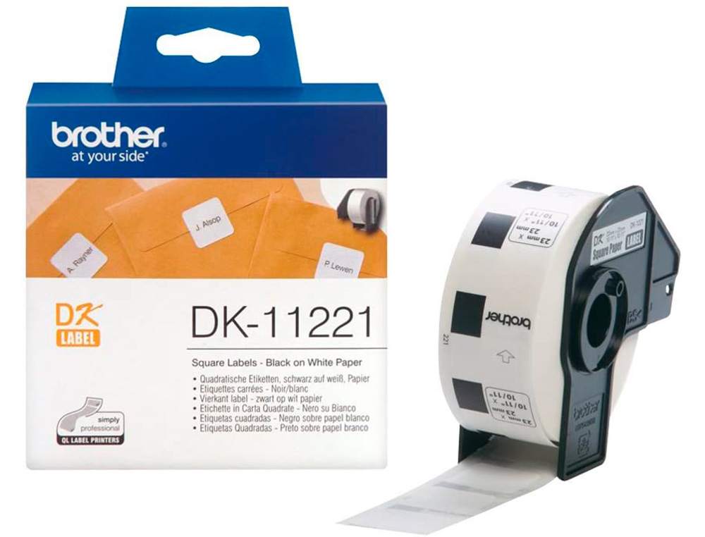 RUBAN BROTHER QL 23X23MM BOITE DE 1000