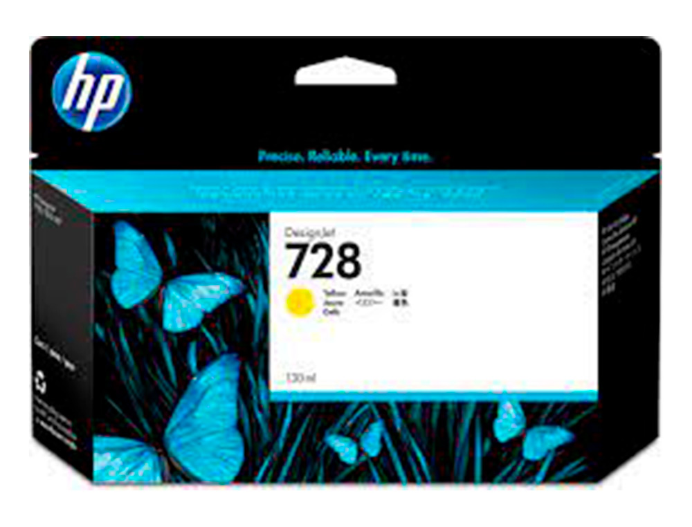 CARTOUCHE HP JET D'ENCRE 728 COULEUER JAUNE 130ML
