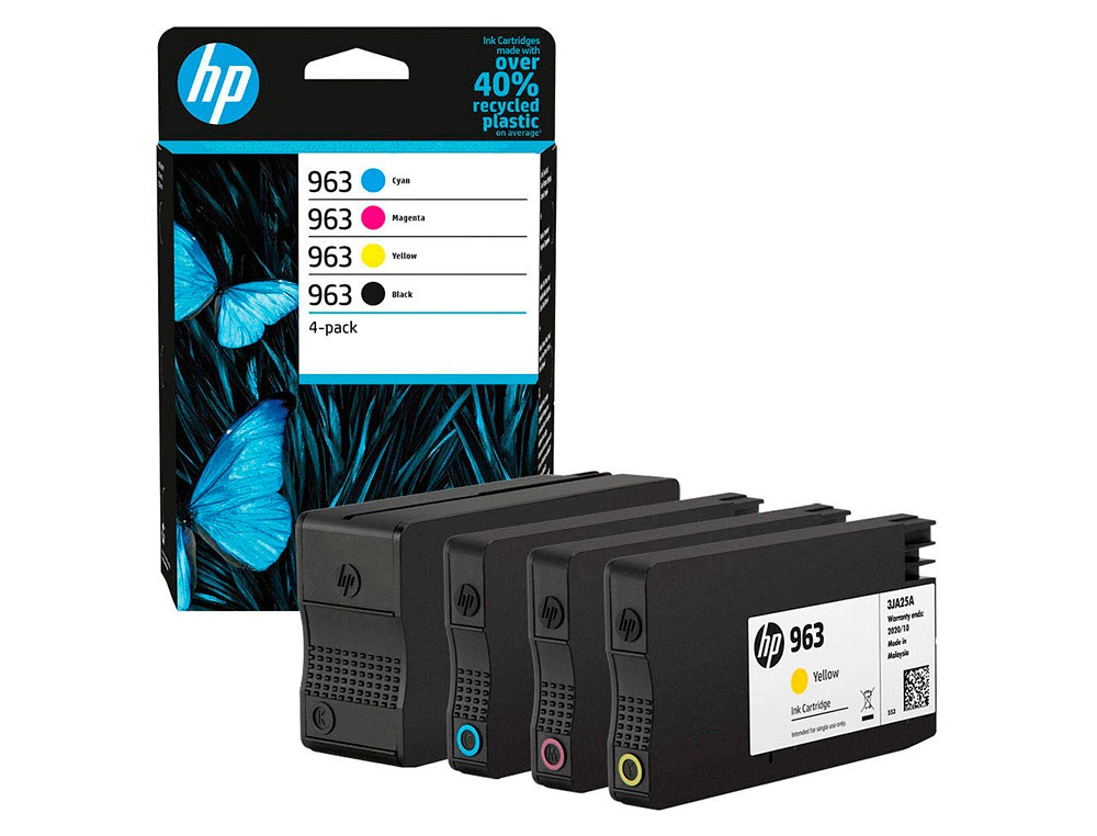 CARTOUCHE HP LASER JET 963-6ZC70AE MULTI PACK NOIR/  CYAN/MAGENTA/JAUNE