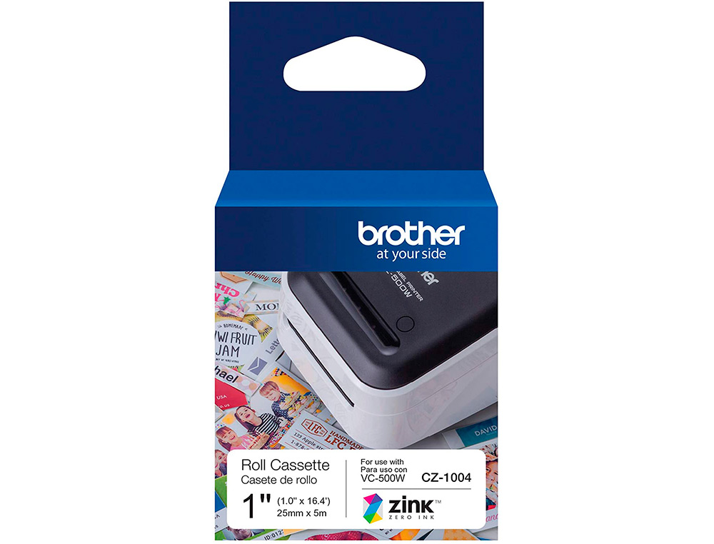 RUBAN BROTHER CZ1004 25MM/5M ETIQUETTE IMPRESSION COULEUR