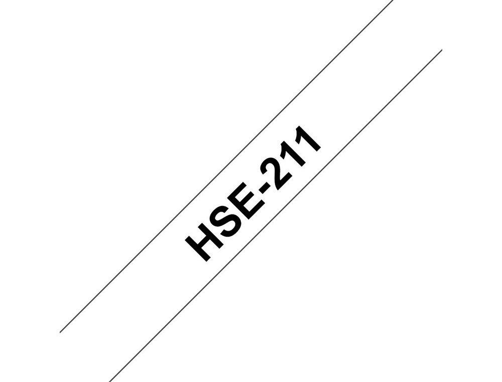 RUBAN BROTHER THERMORETRACTIBLE HSE 211 5,8MM ETIQUETTE IMPRESSION NOIR/BLANC
