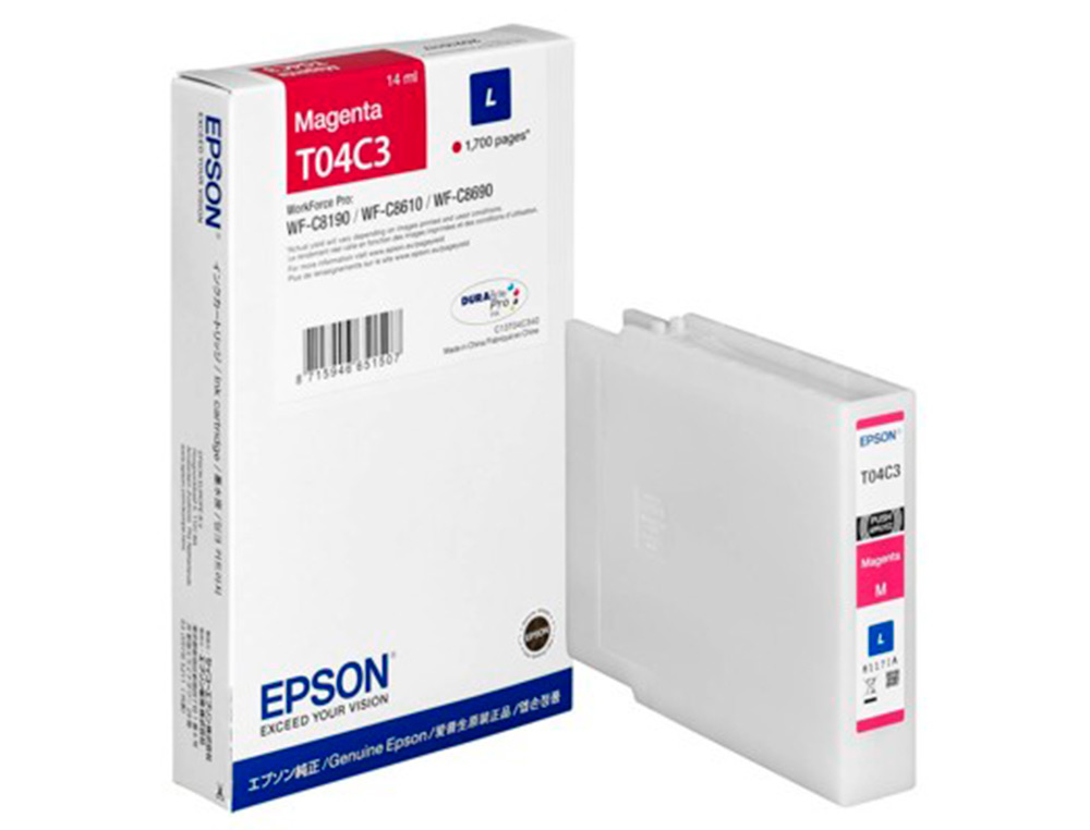 CARTOUCHE  EPSON JET D'ENCRE T04C3 COULEUR MAGENTA 1700    PAG