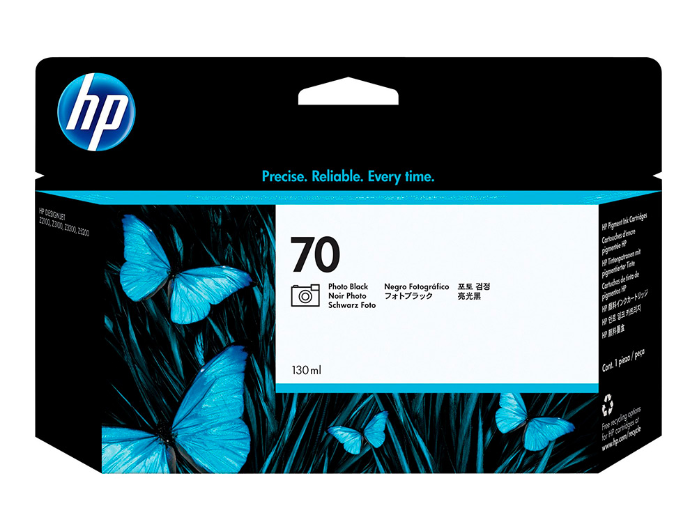 CARTOUCHE HP JET D'ENCR  70 COULEUR NOIR PHOTO 130ML