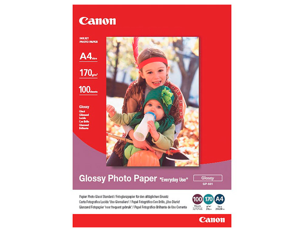 PAPIER PHOTO CANON  A4 BRILLANT 200GR/M2 PAQUET 100  FEUILLES