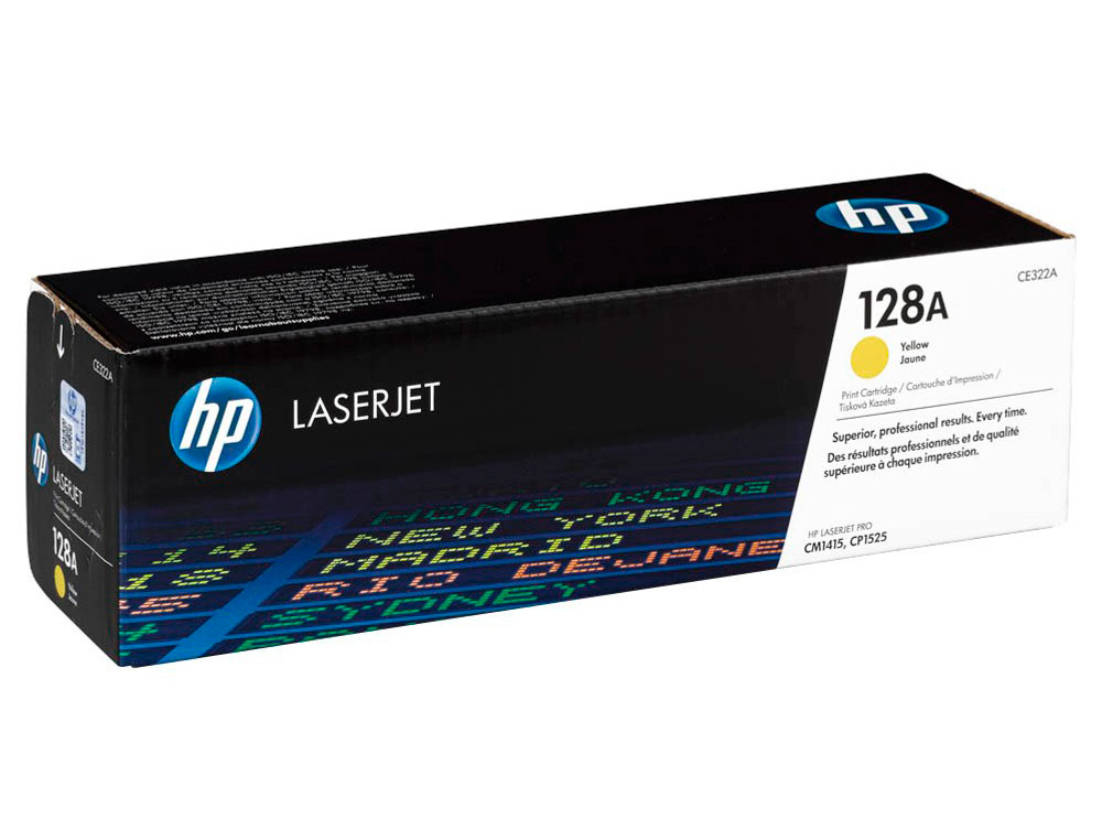 CARTOUCHE HP CE322A-128A COULEUR JAUNE 1300 PAG