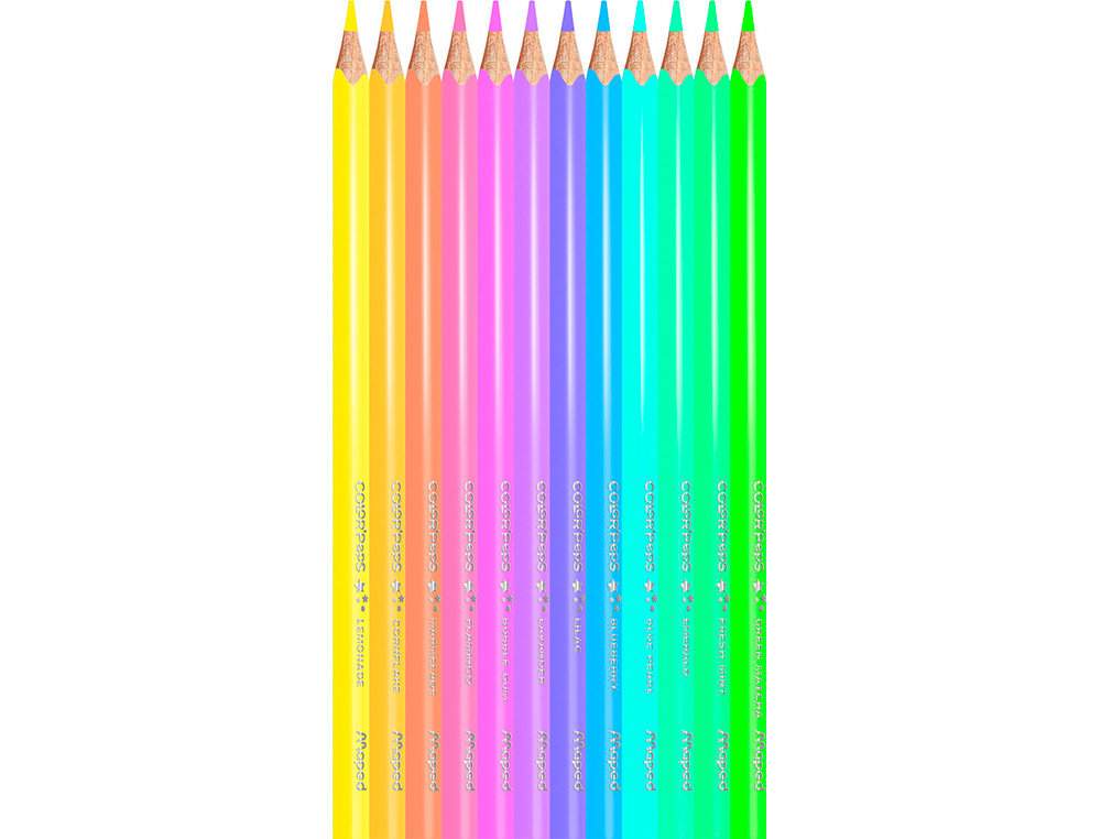 CRAYON COULEUR MAPED COLOR' PEPS COULEUR PASTEL CARTON 12 UN