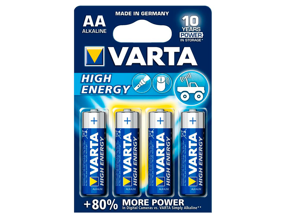 PILE ALCALINE VARTA LONGLIFE POWER AA BLI 4