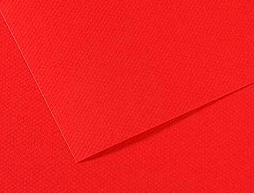 PAPIER DESSIN CANSON FEUILLE MI-TEINTES N 505 GRAIN        GELATINE HAUTE TENEUR COTON   160G 50X65CM UNICOLORE ROUGE
