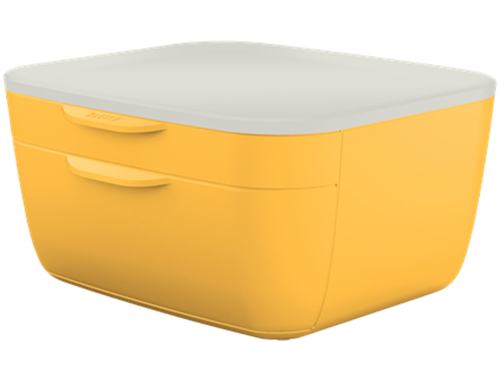 BLOC DE CLASSEMENT LEITZ COSY POLYSTYRENE. COLORIS JAUNE.   DIMENSIONS: 251 X 143 X 275MM
