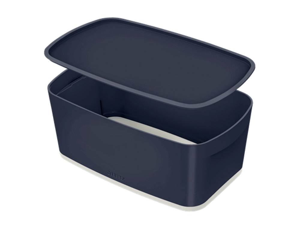 BOITE DE RANGEMENT LEITZ COSY MY BOX PETIT FORMAT AVEC COUVERCLE COLORIS GRIS