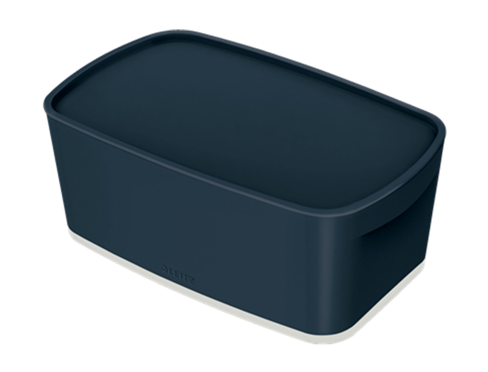BOITE DE RANGEMENT LEITZ COSY MY BOX PETIT FORMAT AVEC COUVERCLE COLORIS GRIS